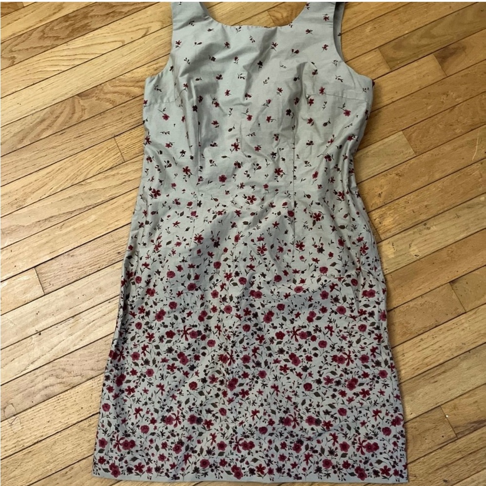 NWOT Floral Sleeveless Dress - Gray and Red